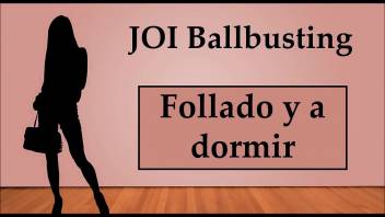 (En español) JOI Ballbusting Anal y a dormir con un consolador